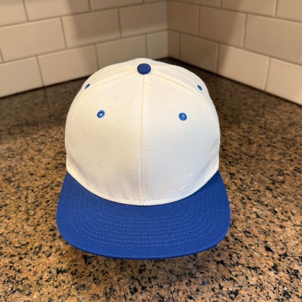 Vtg Blank Tournament Headwear Pro Model Hat 6 7/8 White Made in USA